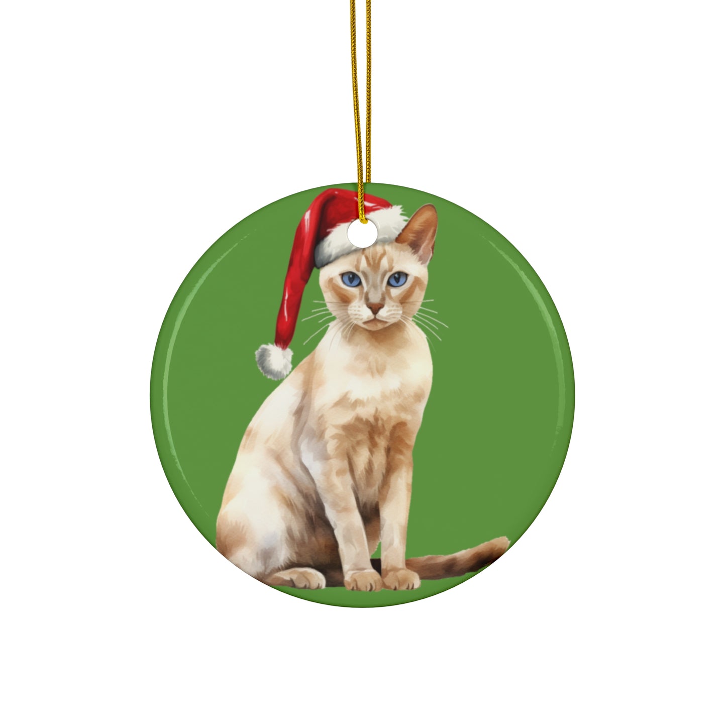 Ceramic Ornament - Javanese Xmas Cat    Item #968802