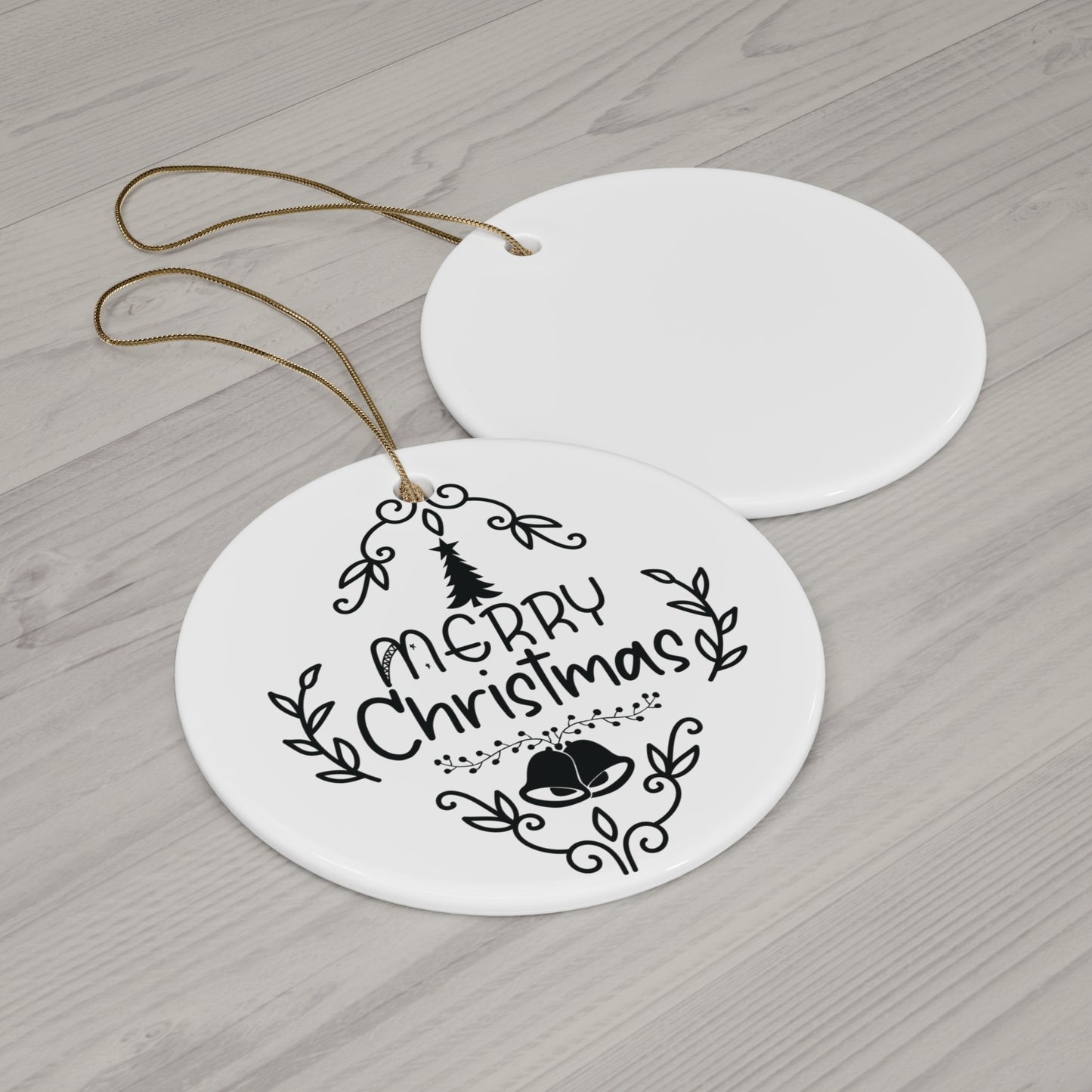 Merry Christmas Ceramic Disc Ornament       Item #7106412