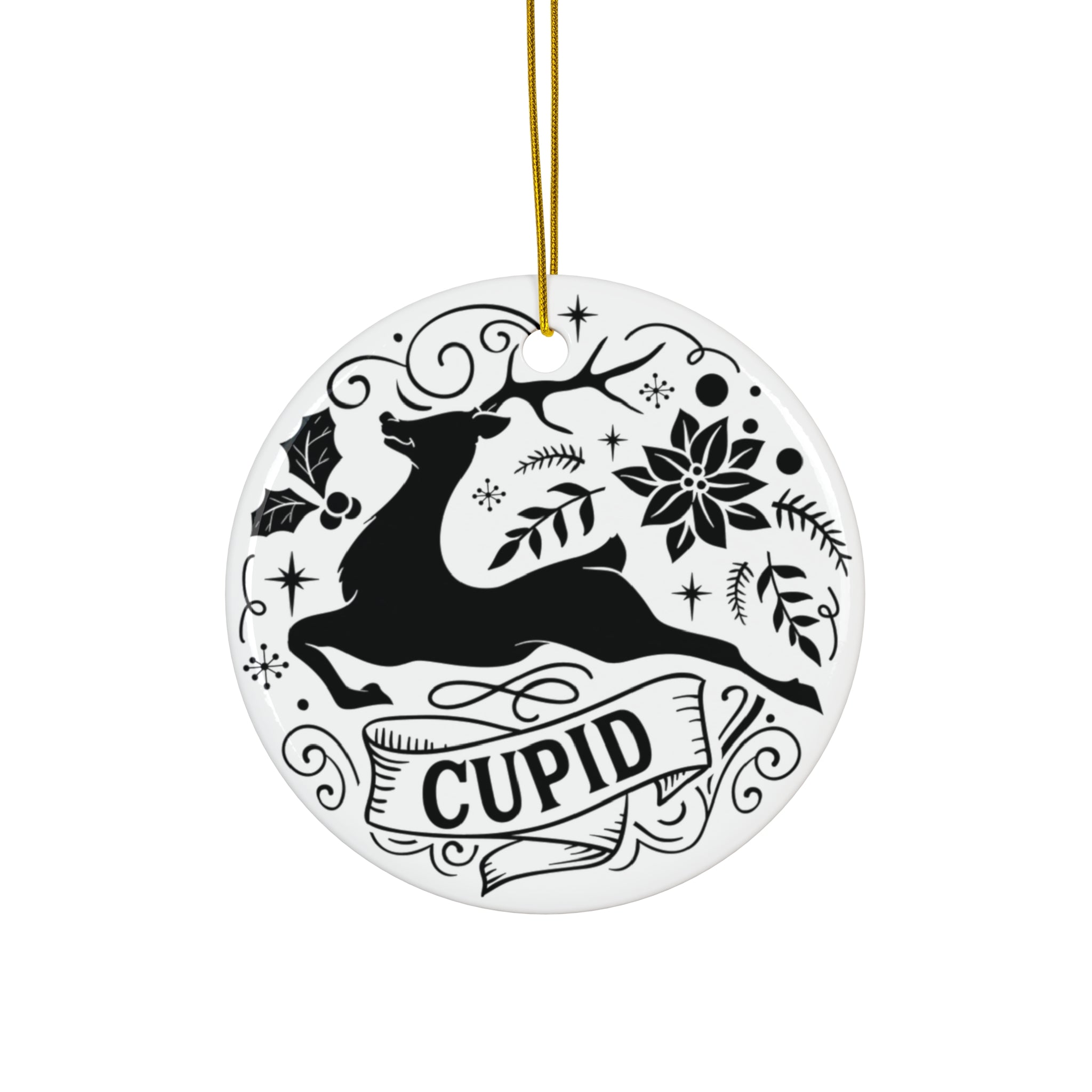 Cupid Reindeer Ceramic Ornament     Item #5169938 - Buckshot's Bargain Barn