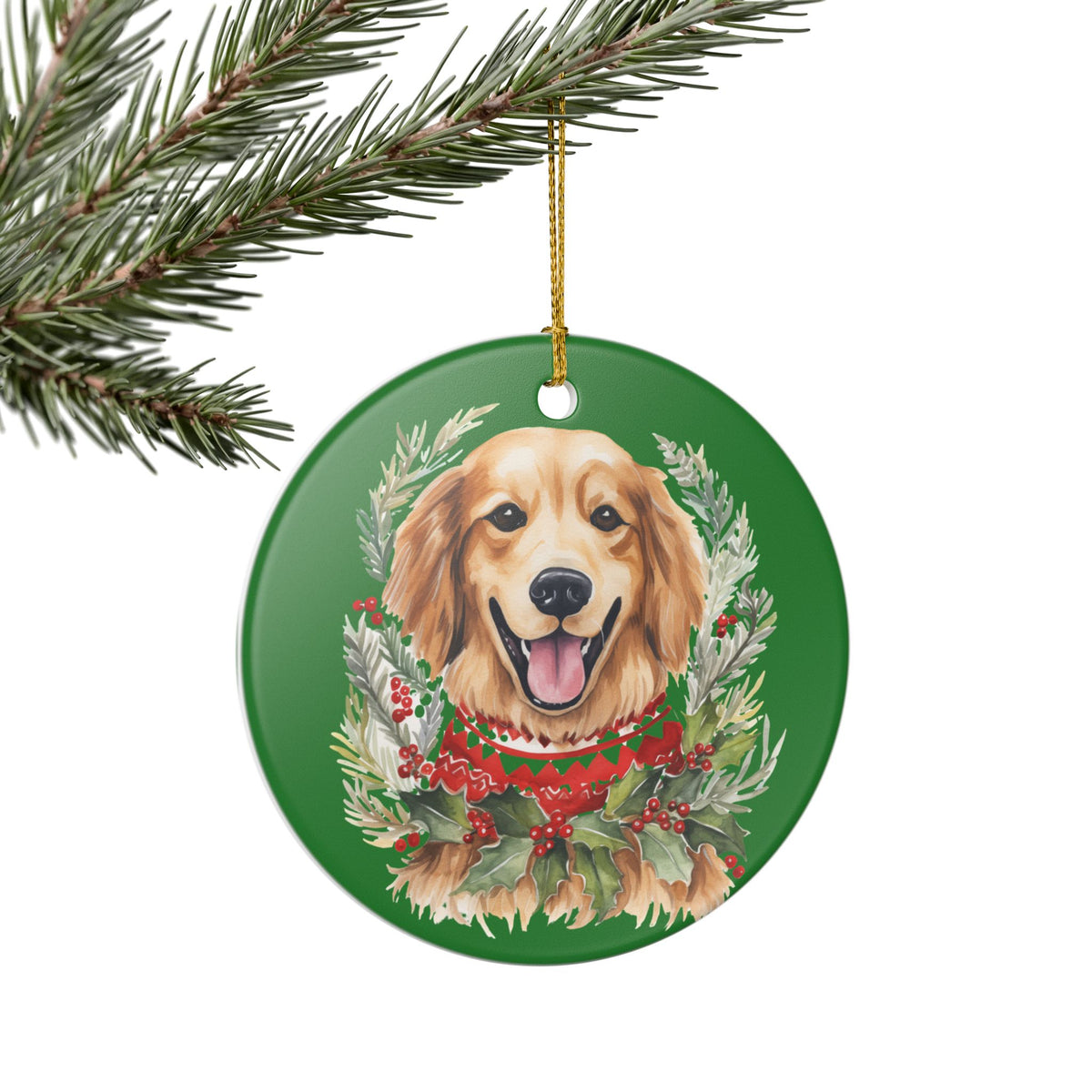 Golden Retriever Christmas Ceramic Ornament  Item #918534