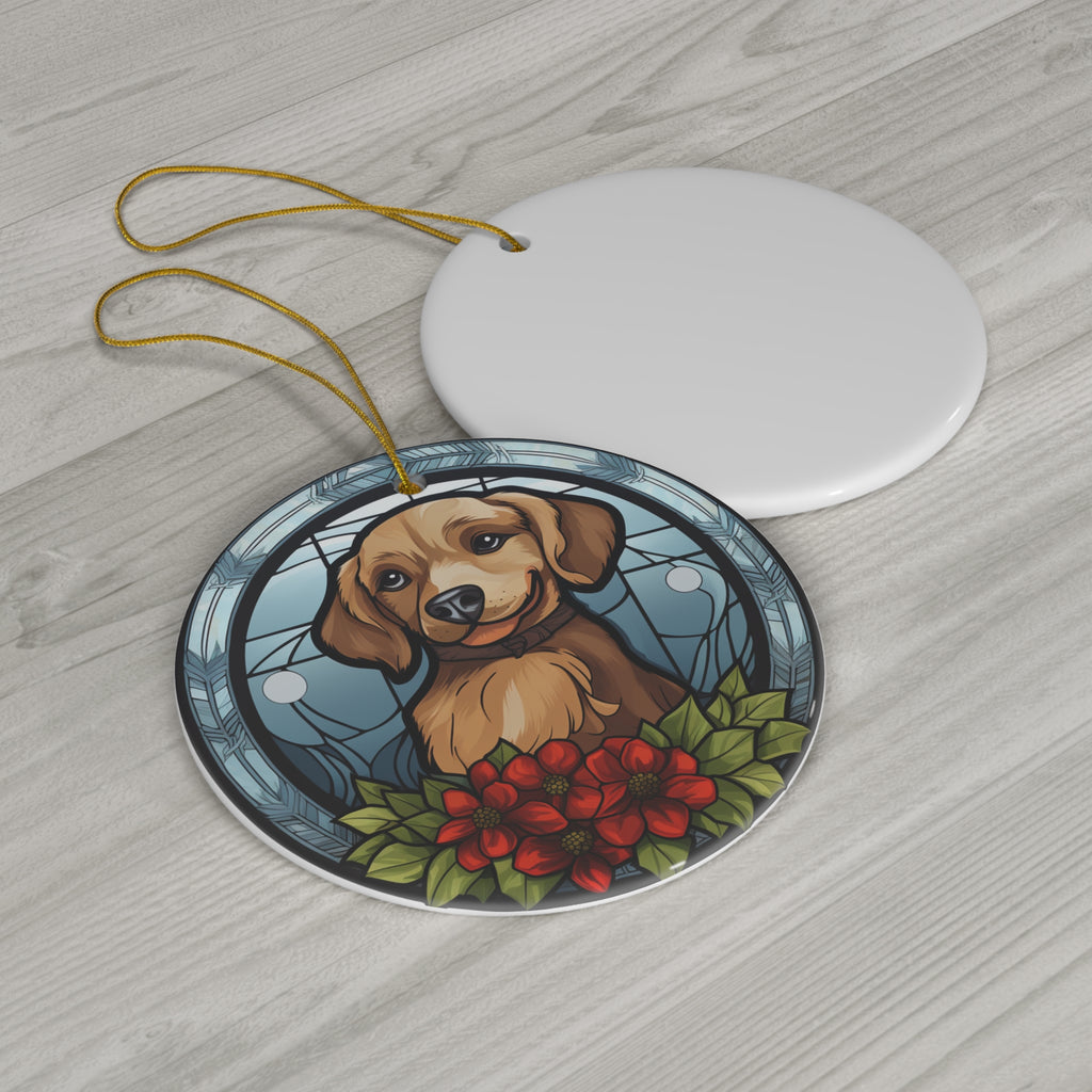 Christmas Dog Ceramic Ornament         Item #6416536 - Buckshot's Bargain Barn