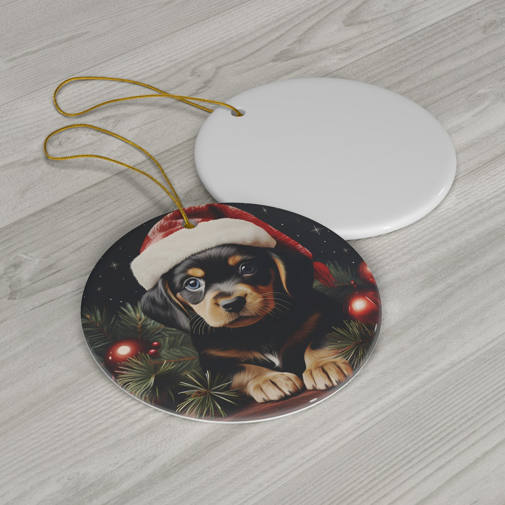 Dog Ceramic Disc Ornament             Item #7591719