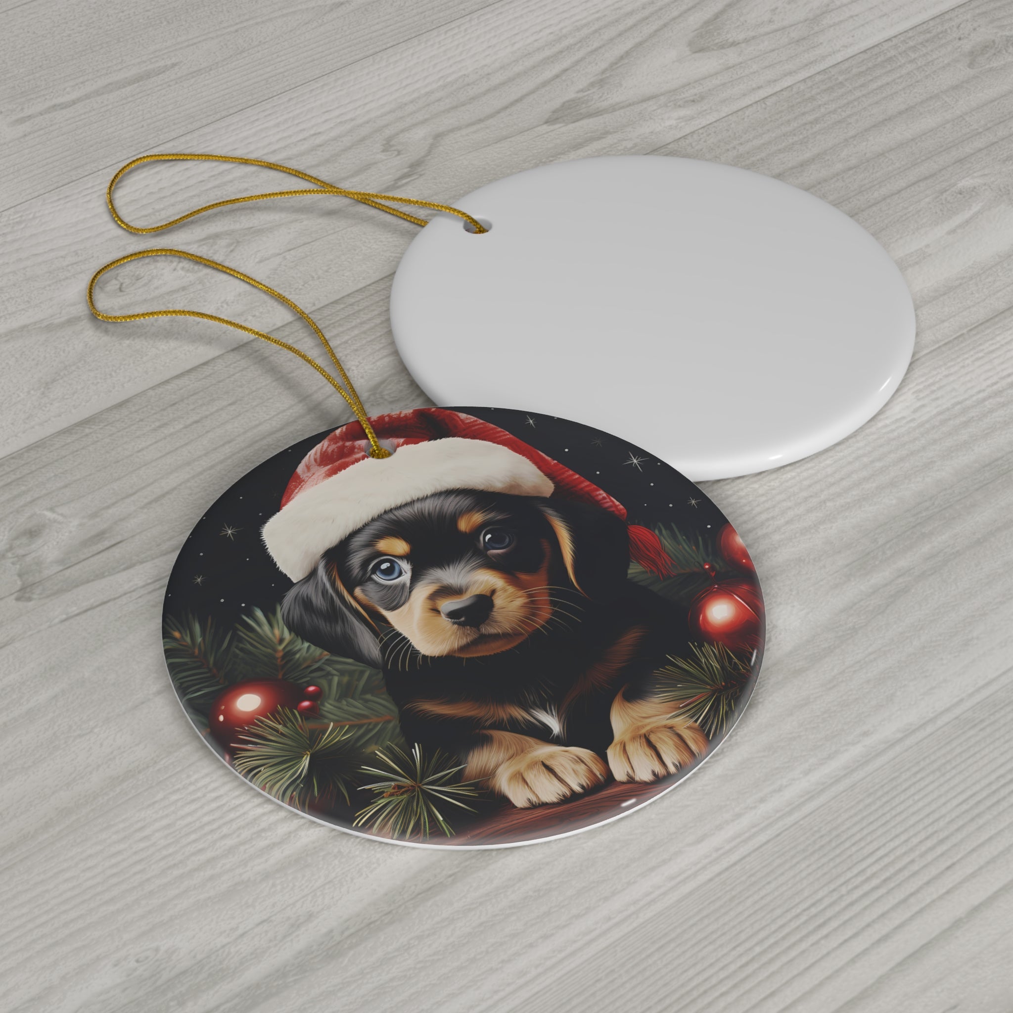 Dog Ceramic Disc Ornament             Item #7591719