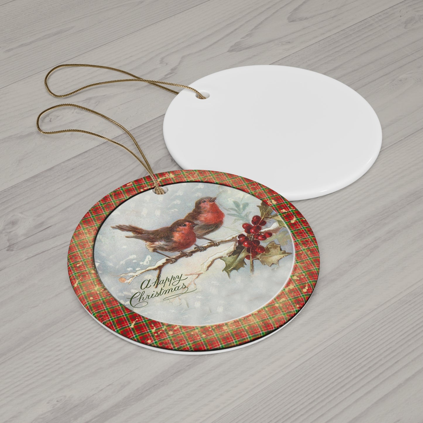 Cardinal Ceramic Disc Ornament      Item #2516939