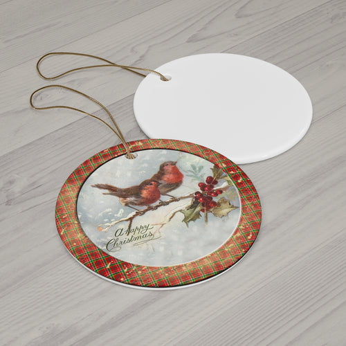 Cardinal Ceramic Disc Ornament      Item #2516939