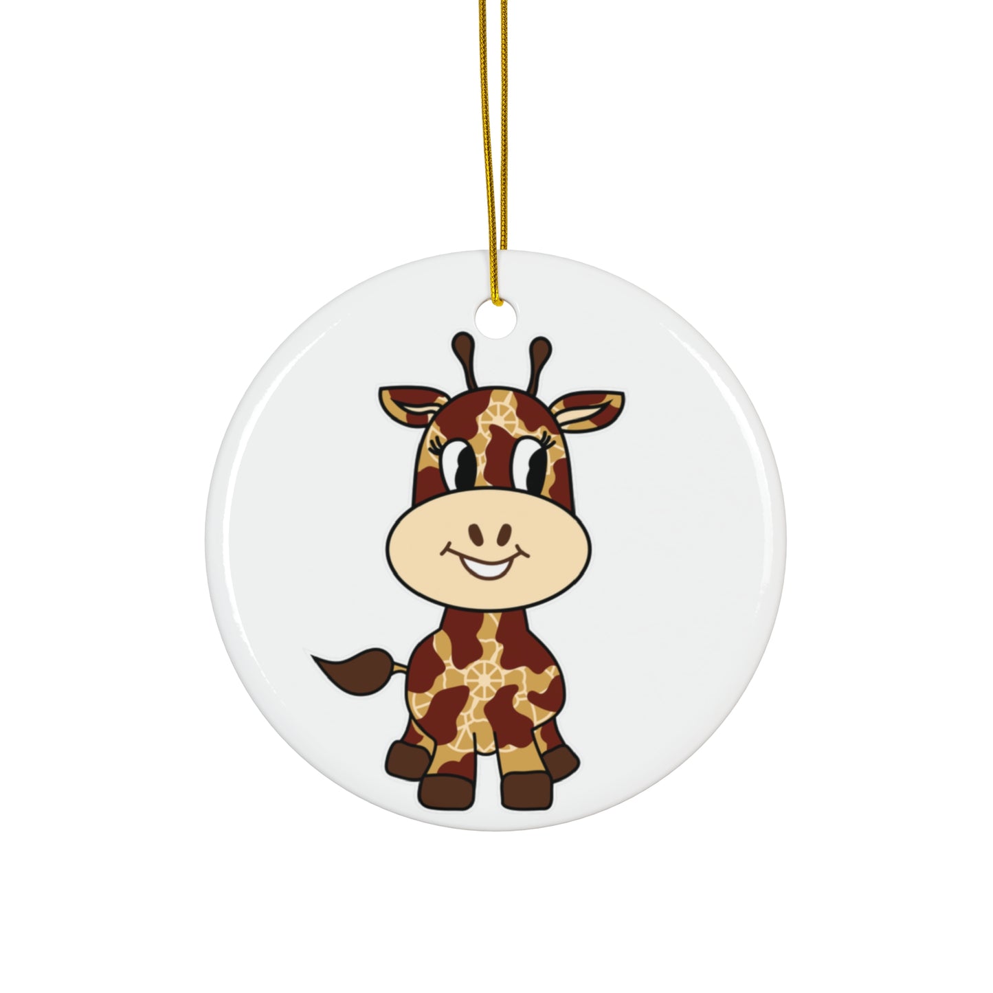 Giraffe Ceramic Disc Ornament       Item #8367994