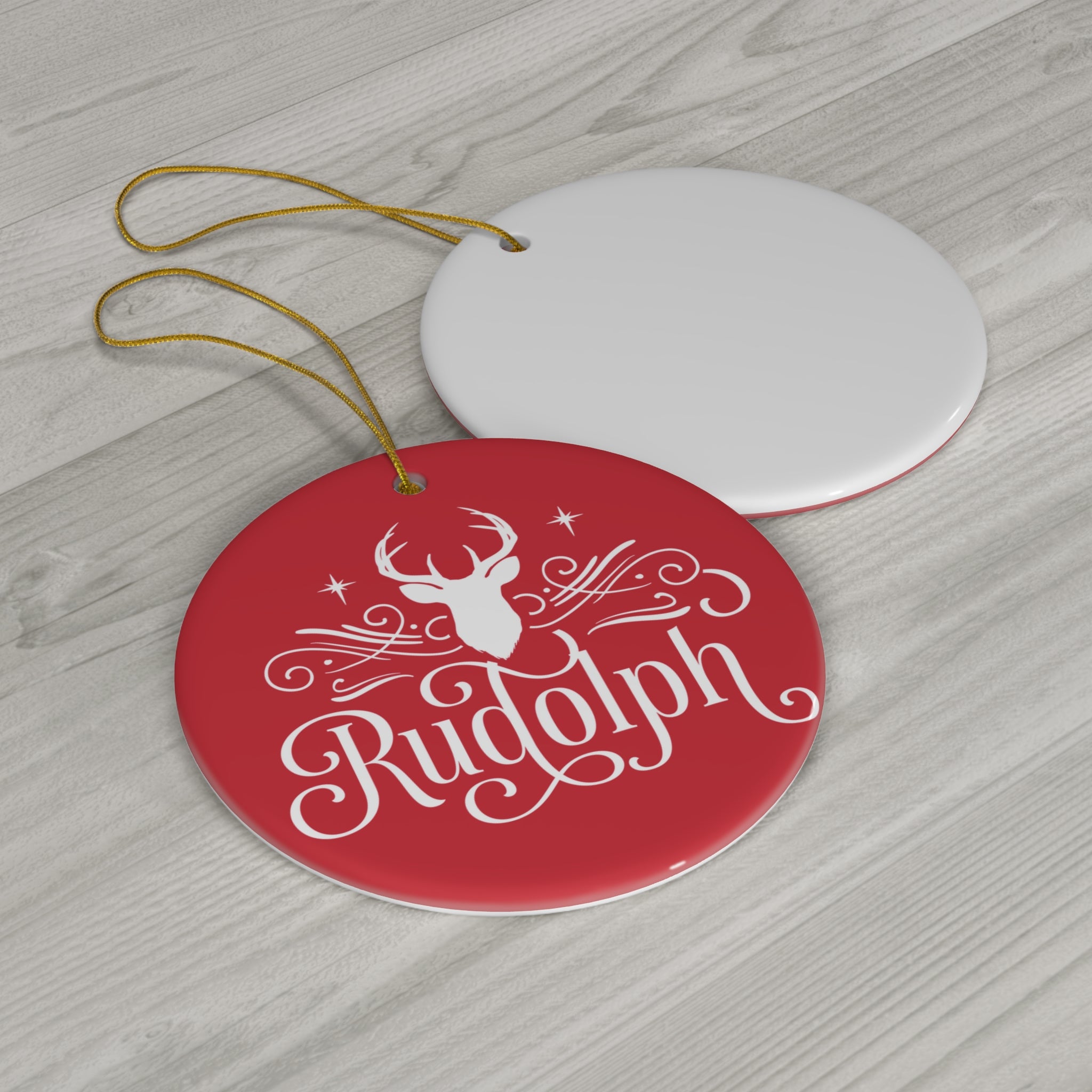 Rudolph Reindeer Ceramic Ornament      Item #9071655 - Buckshot's Bargain Barn