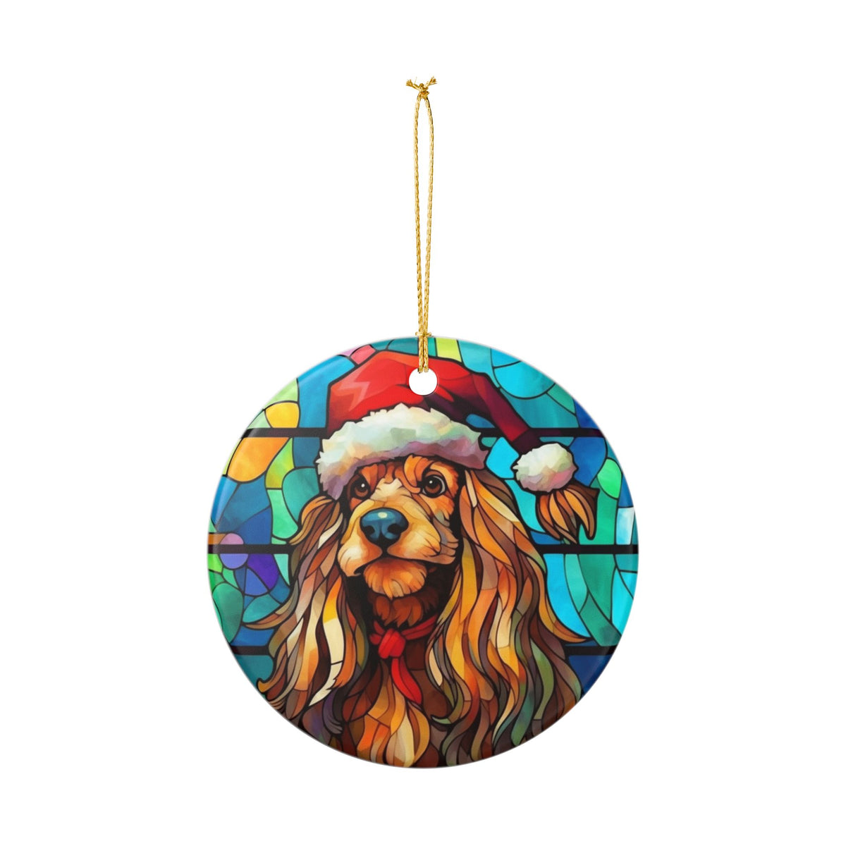 Christmas Dog Ceramic Ornament    Item #465146