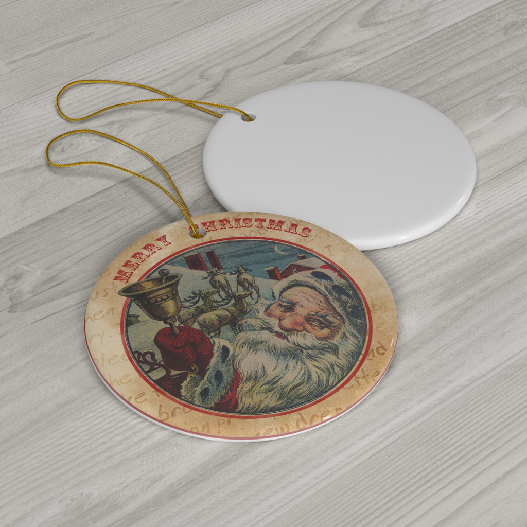 Santa Ceramic Disc Ornament        Item #8892271