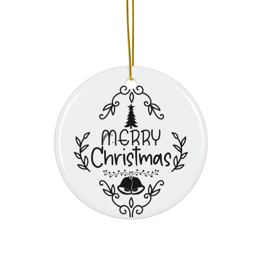 Merry Christmas Ceramic Disc Ornament       Item #7106412