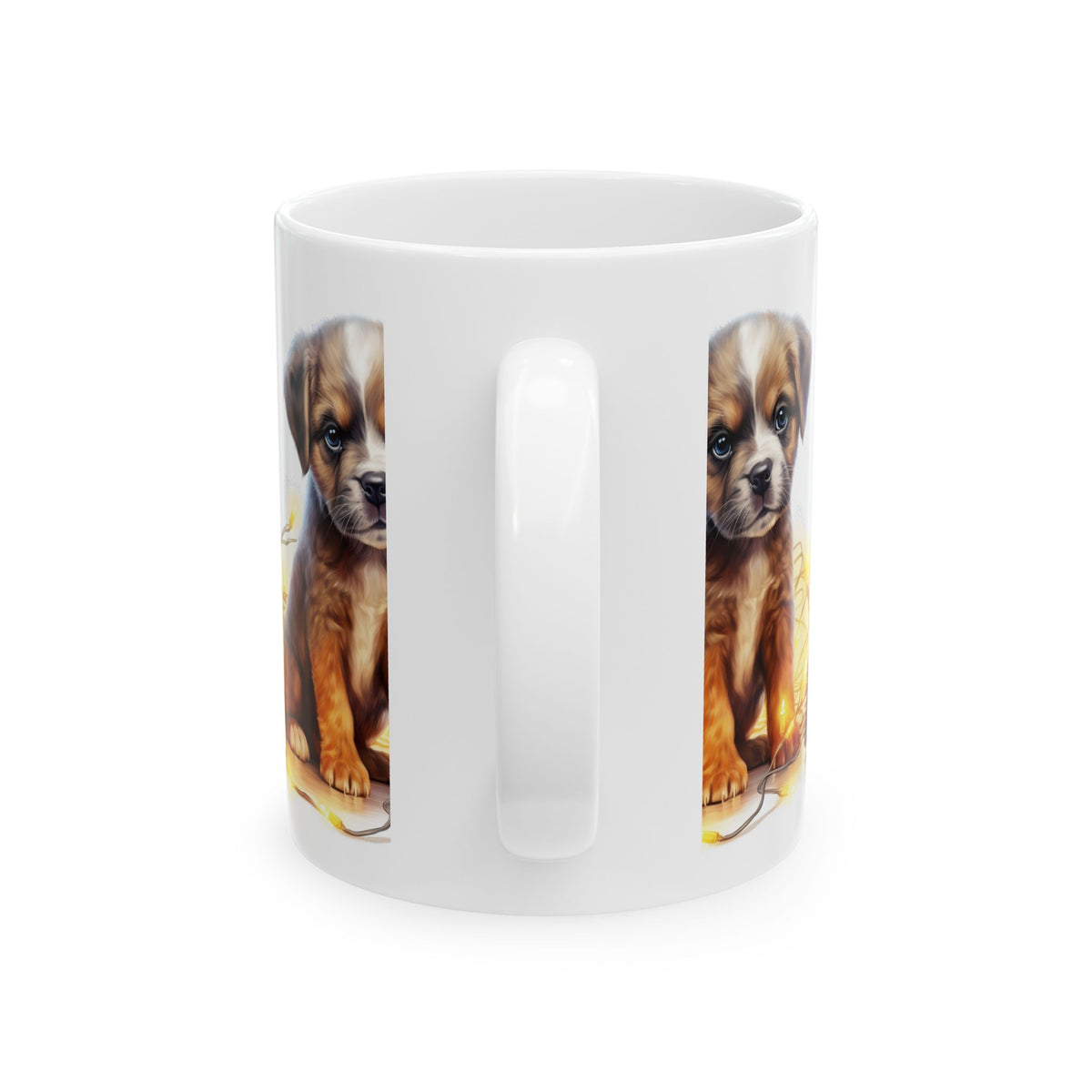 Cute Puppy Ceramic Mug — Adorable Brown Puppy Coffee Cup 11oz  Item #709107