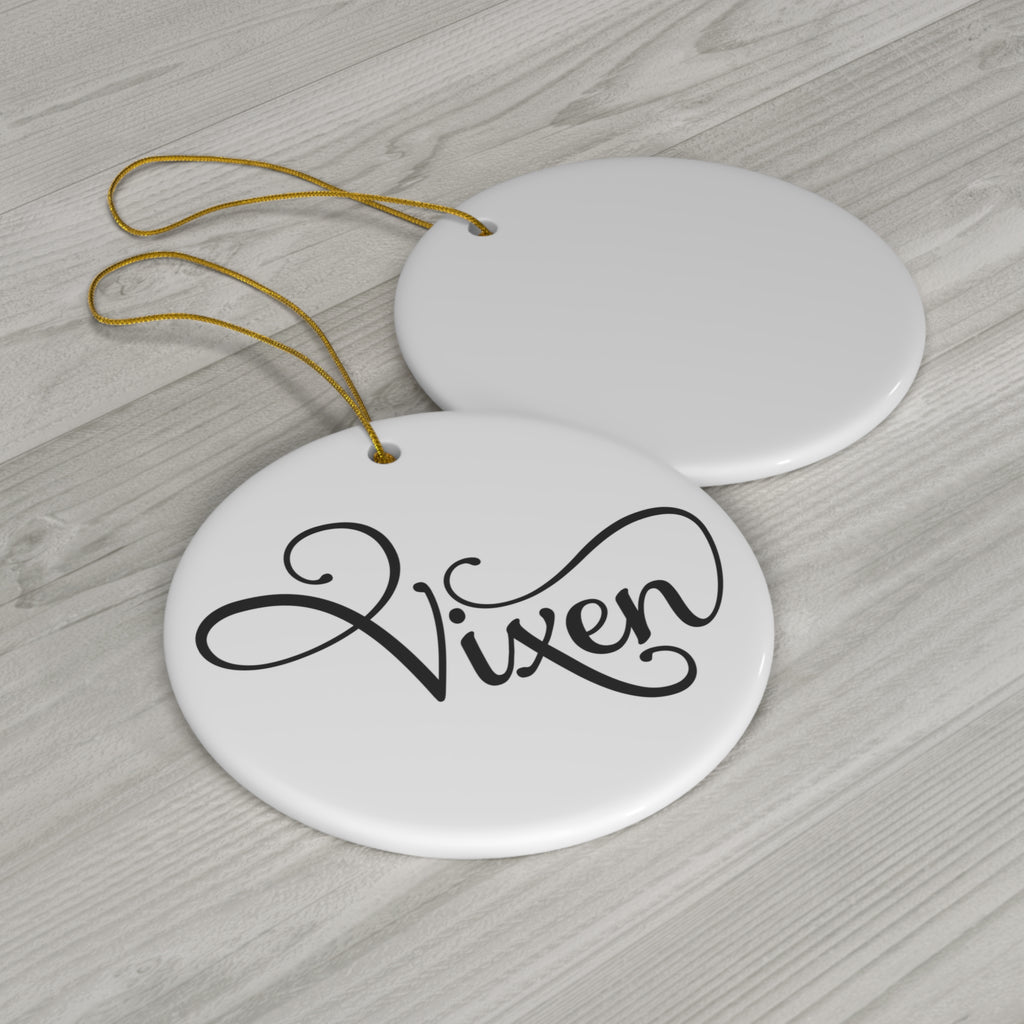 Vixen Ceramic Disc Ornament          Item #3693364