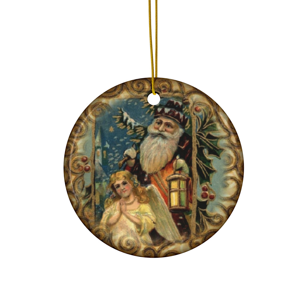 Santa Ceramic Disc Ornament           Item #2696554