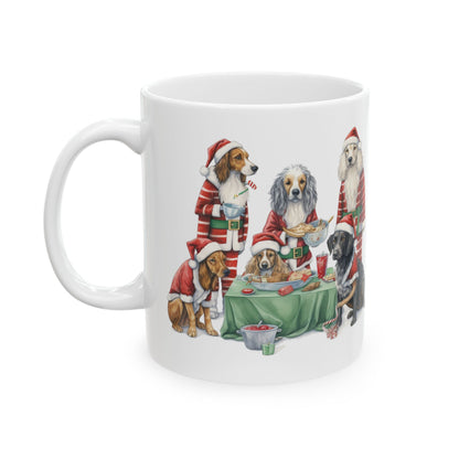 Christmas Dogs Mug – Festive Santa Dog Holiday Coffee Cup 11oz  Item #780378