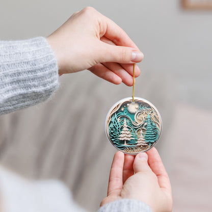 Winter Forest Ceramic Ornament   Item #462158
