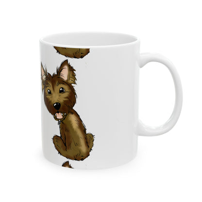 Cute Yorkshire Terrier Peekaboo Mug – Funny Dog Lover Coffee Cup 11oz    Item #47772