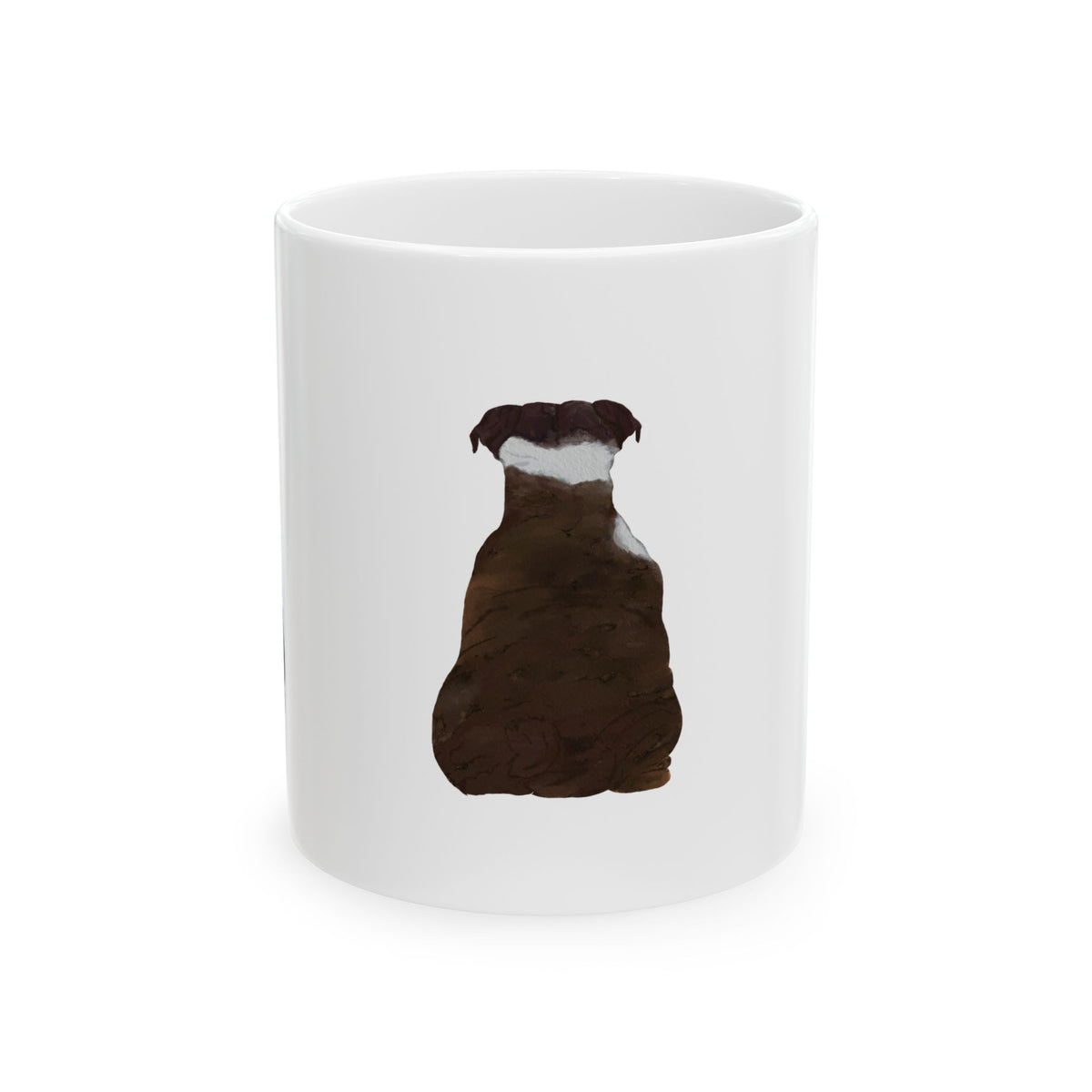 Dog Silhouette Mug – Back View Ceramic Coffee Cup 11oz    Item #49204