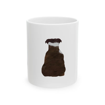 Dog Silhouette Mug – Back View Ceramic Coffee Cup 11oz    Item #49204