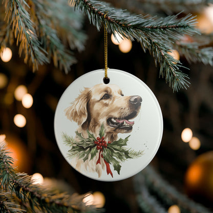 Golden Retriever Christmas Ceramic Ornament   Item #970596