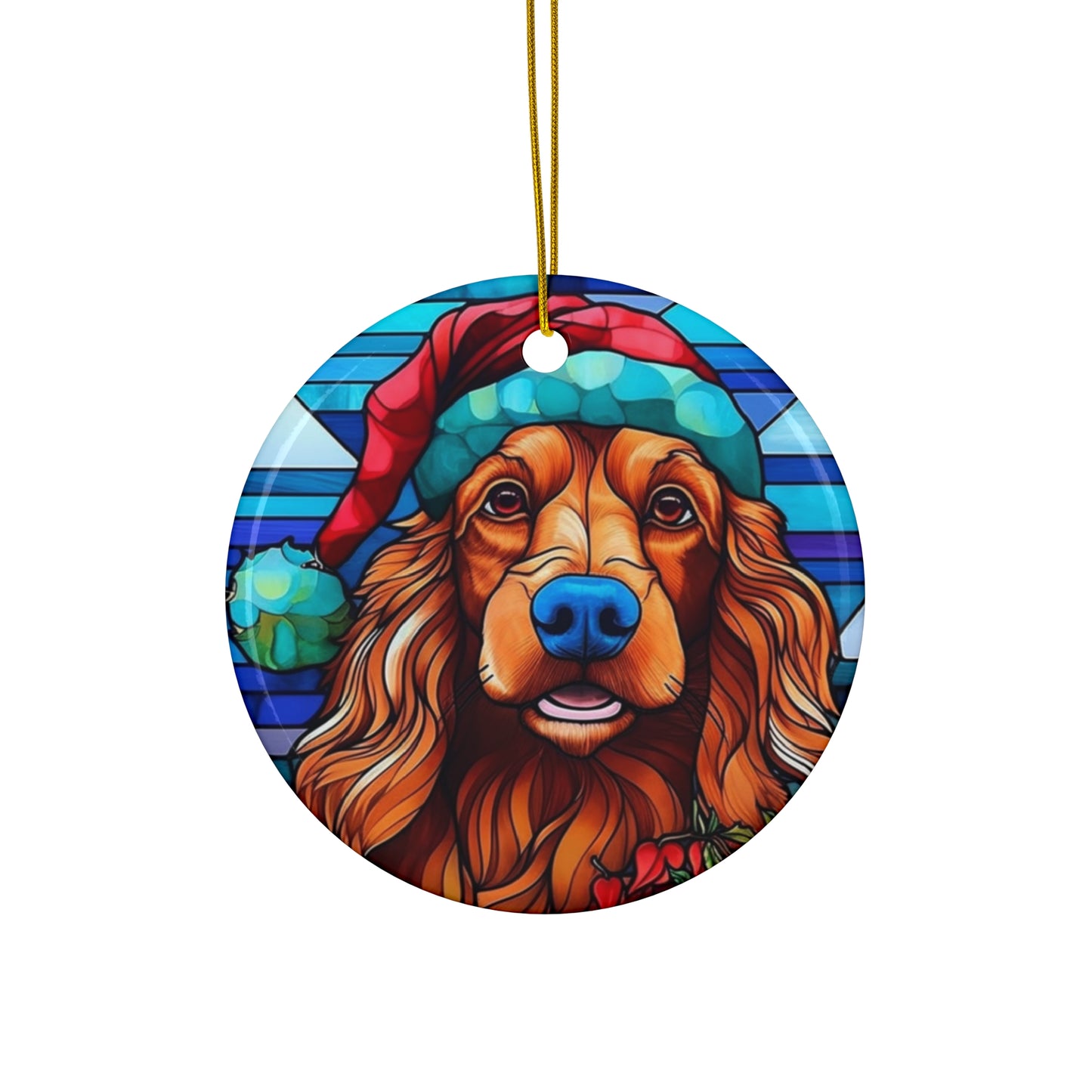 Dog Ceramic Disc Ornament              Item #1053949