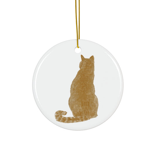 Cat Ceramic Disc Ornament          Item #6515906