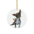 Dog Ceramic Disc Ornament       Item #2993819
