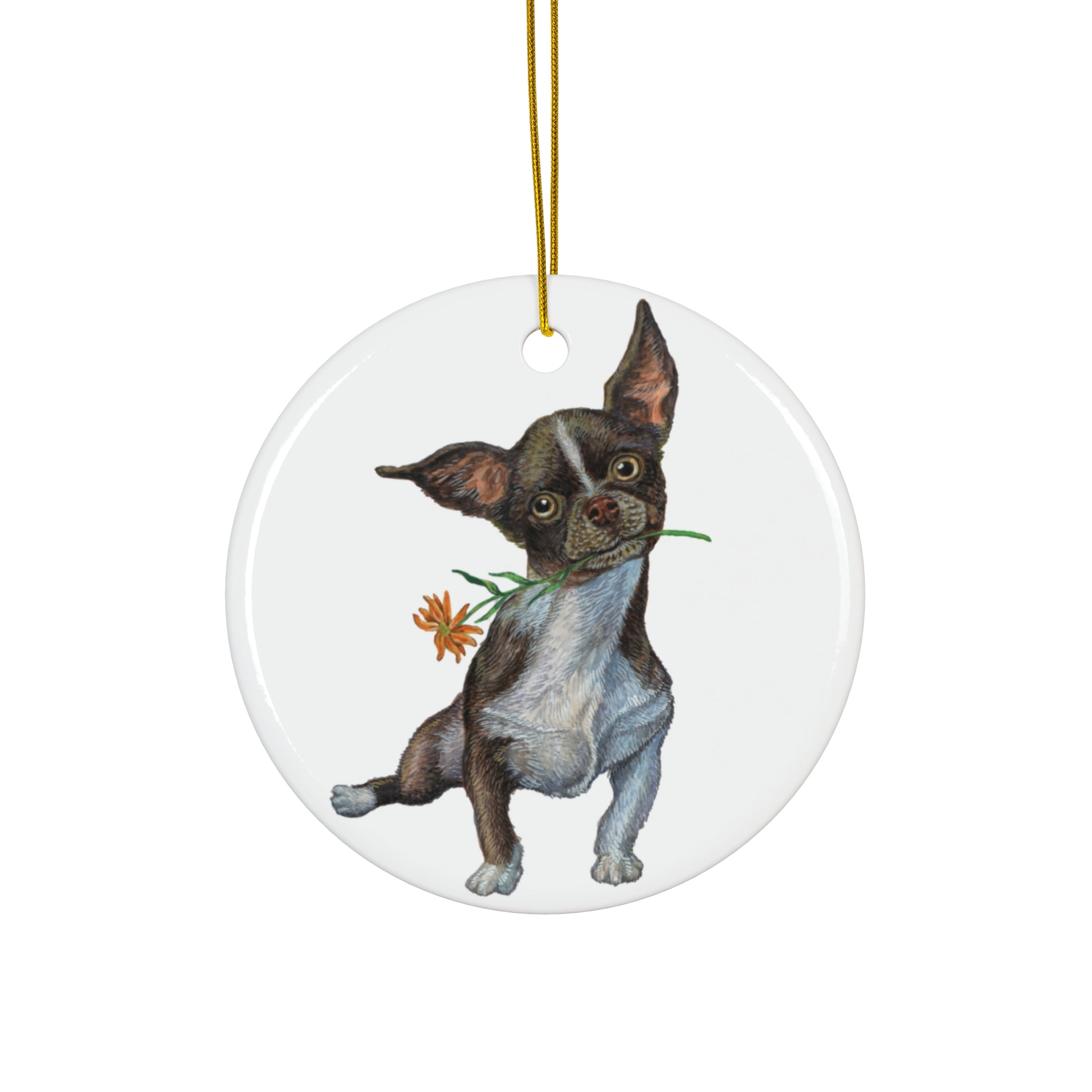 Dog Ceramic Disc Ornament       Item #2993819