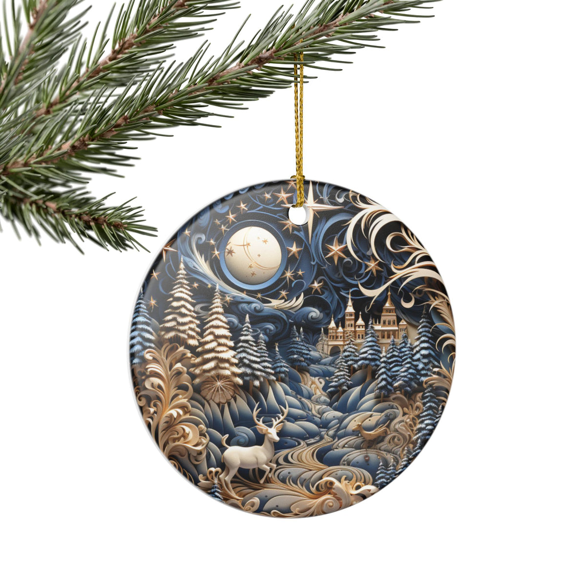 Winter Wonderland Ceramic Ornament    Item #13283