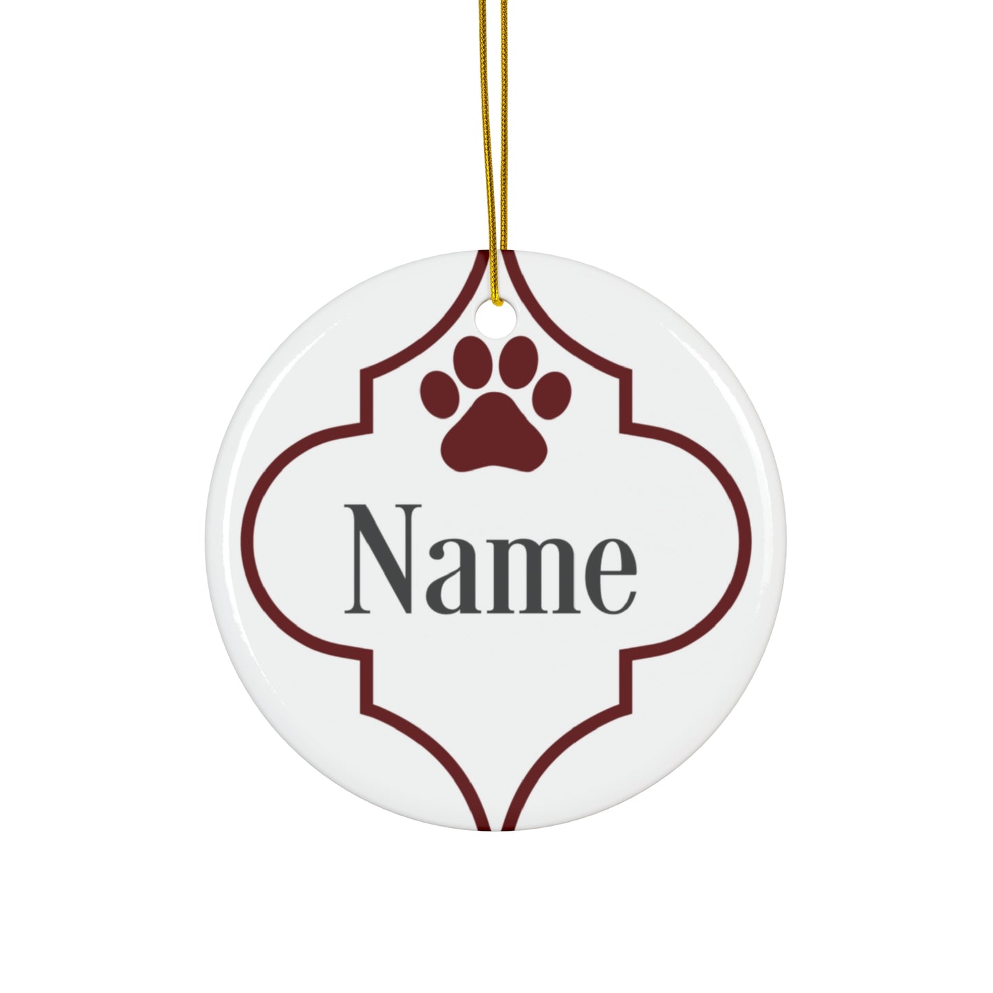 Ceramic Ornaments - Dog Paw Personalized     Item #2463343