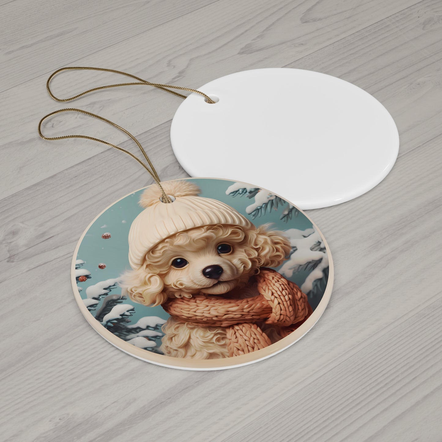 Dog Ceramic Disc Ornament         Item #217413