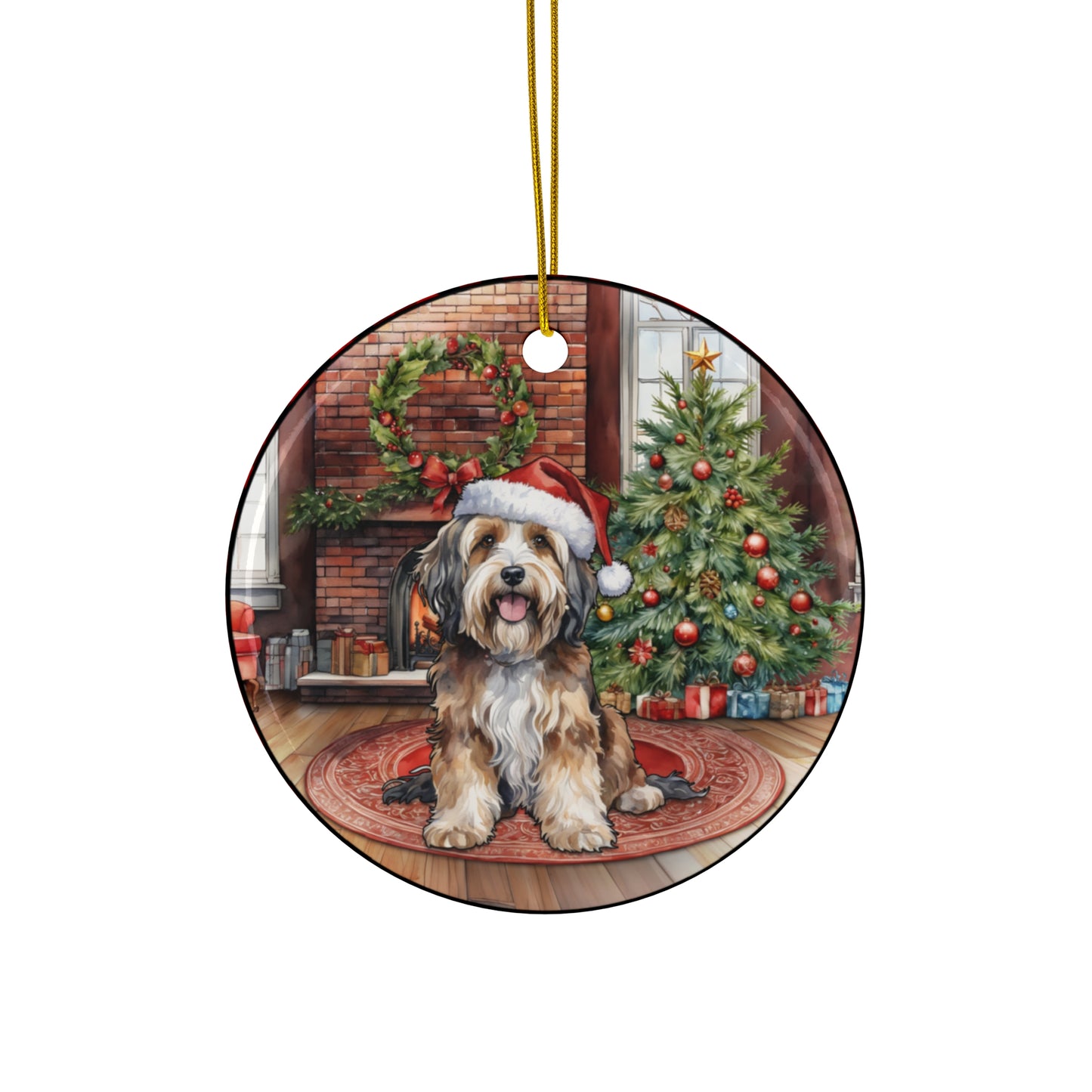 Ceramic Ornament - Tibetan Terrier Christmas Dog       Item #8862713