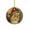 Santa Ceramic Disc Ornament         Item #9612126