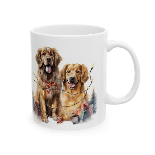 Christmas Golden Retriever Holiday Ceramic Mug 11oz   Item #62004