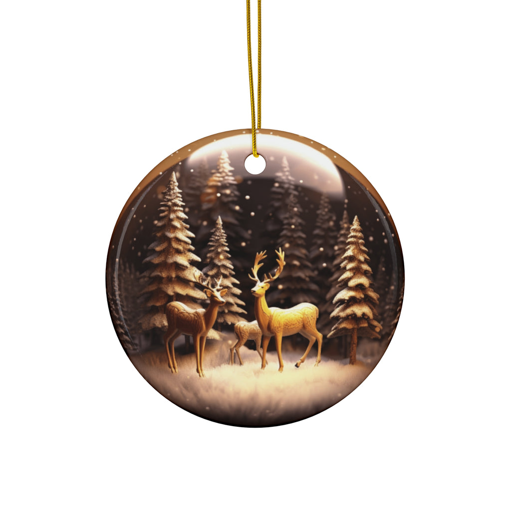 Globe Deer Ceramic Ornament          Item #4578589