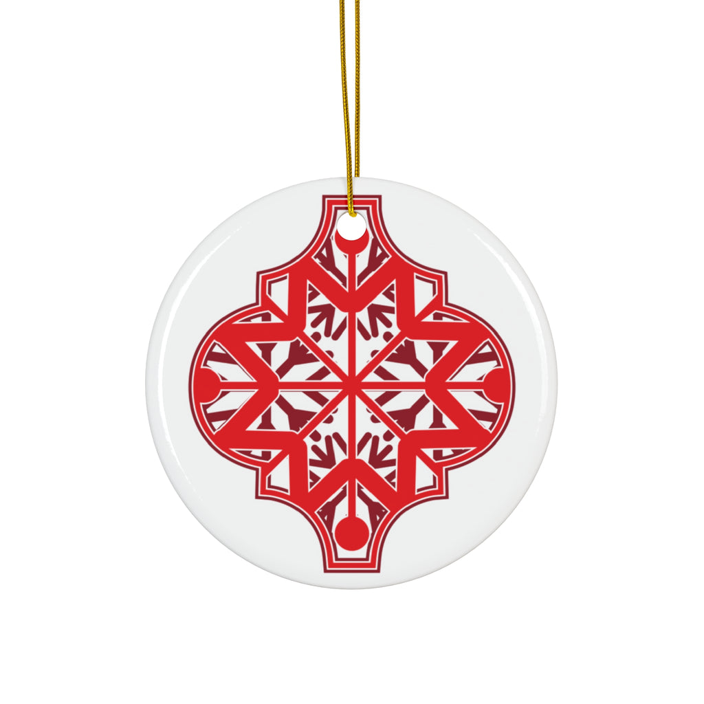 Arabesque Ceramic Disc Ornament      Item #532122