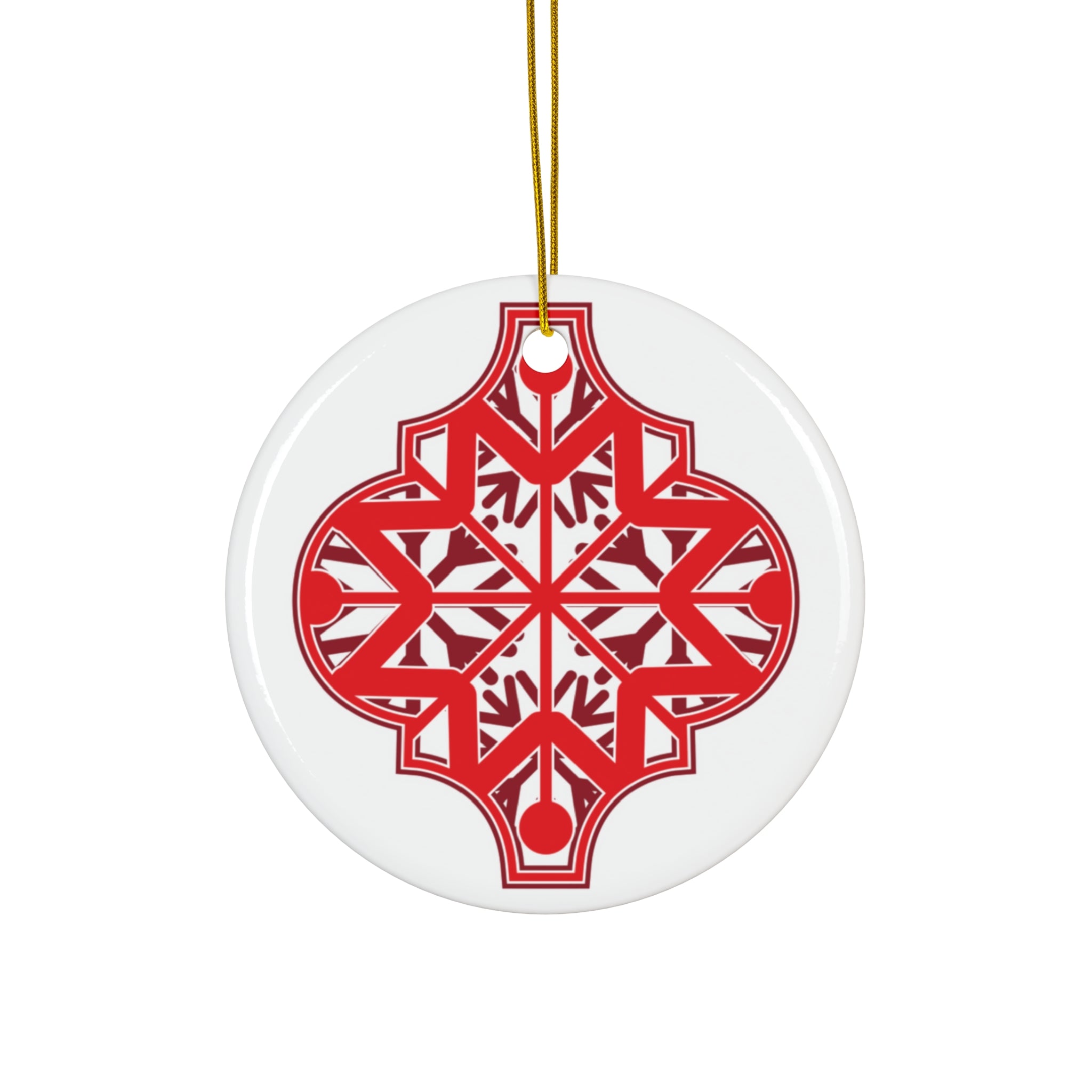 Arabesque Ceramic Disc Ornament      Item #532122