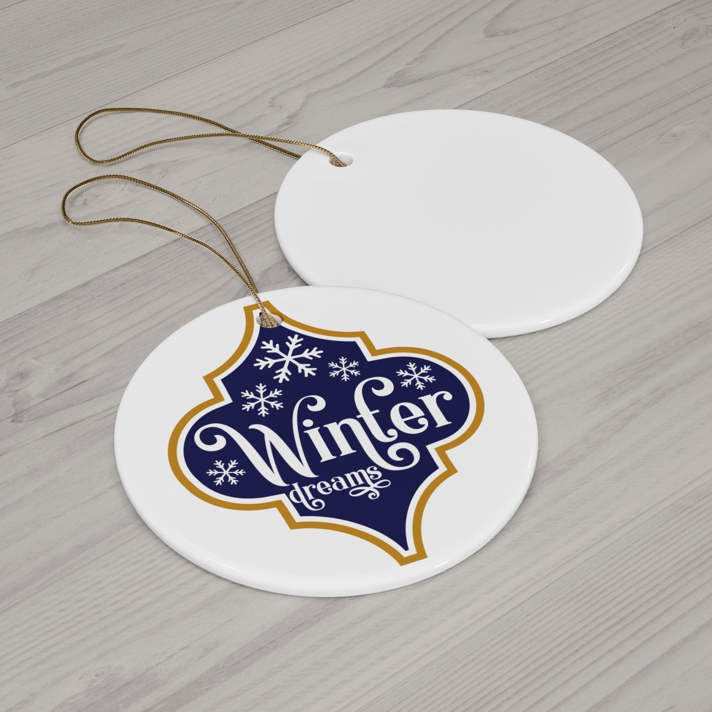 Winter Ceramic Disc Ornament    Item #7667773