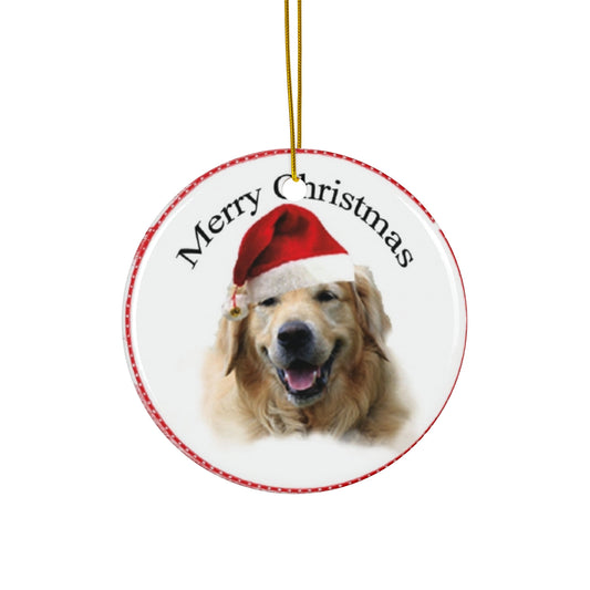 Ceramic Ornament - Merry Christmas Dog     Item #1047351