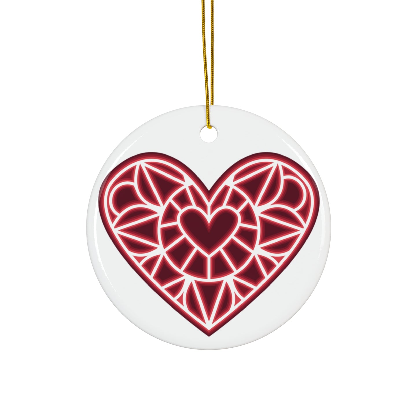 Heart Ceramic Disc Ornament     Item #613772