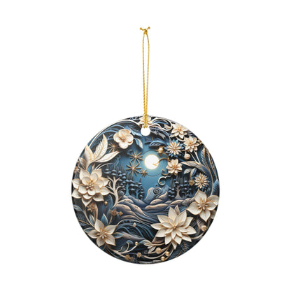 Celestial Floral Ceramic Ornament   Item #136566