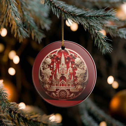 Christmas Castle Ceramic Ornament    Item #246236