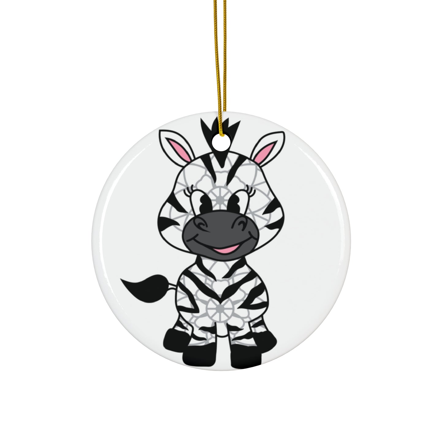 Zebra Ceramic Disc Ornament      Item #3422927