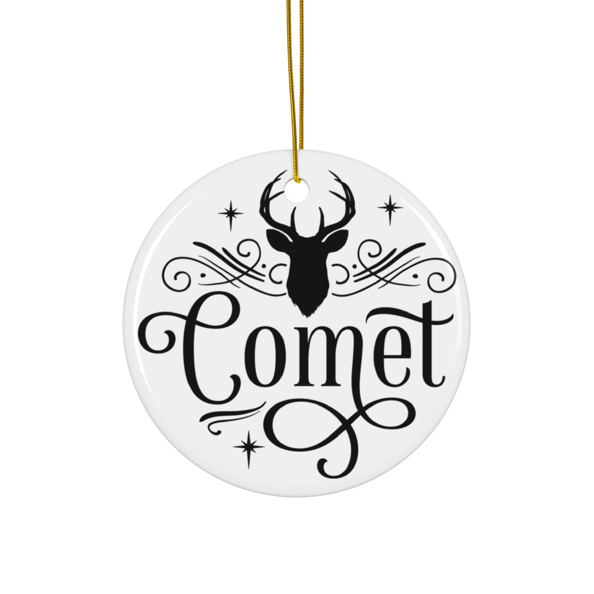 Comet Reindeer Ceramic Ornament By Santa's Creations     Item #605176 - Buckshot's Bargain Barn
