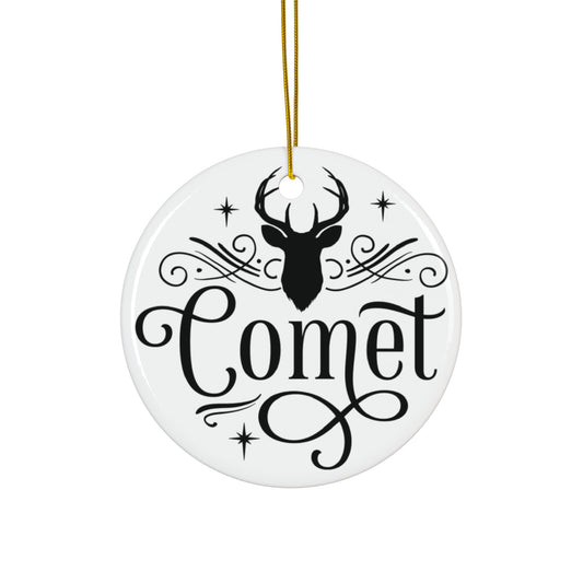 Comet Reindeer Ceramic Ornament By Santa's Creations     Item #605176