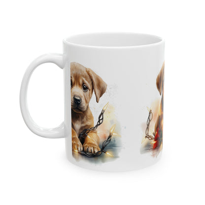Cute Puppy Ceramic Mug – Adorable Brown Pup Coffee Cup 11oz  Item #80459