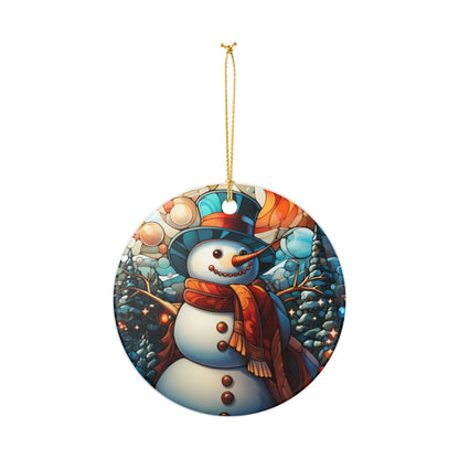 Snowman Christmas Ceramic Ornament   Item #188028
