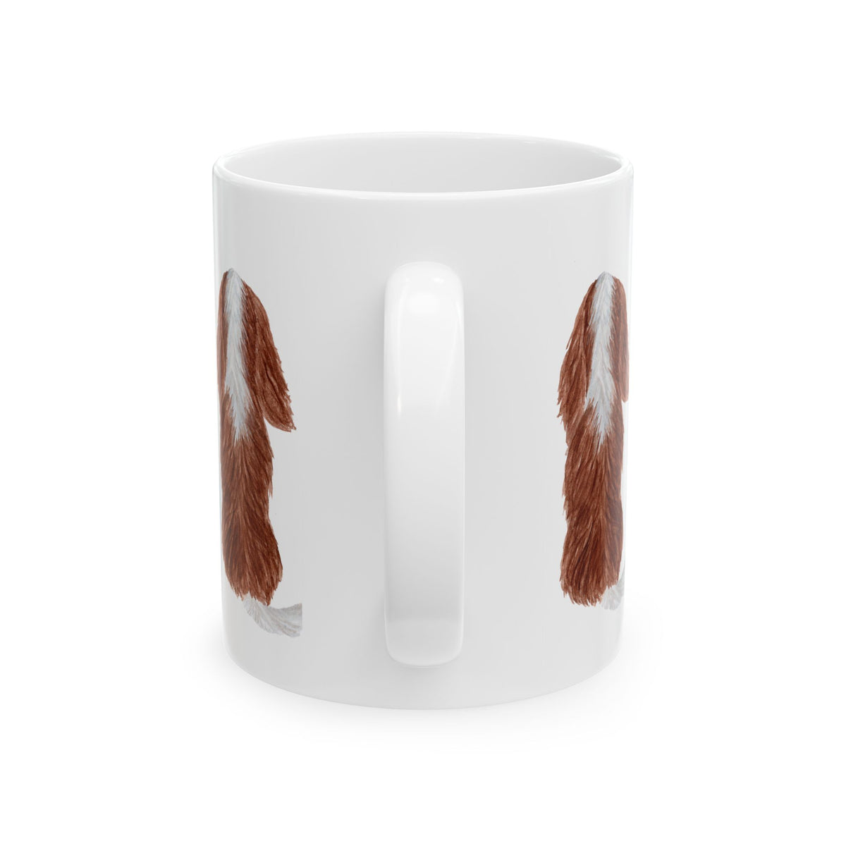 Dog Silhouette Mug – Back View Ceramic Coffee Cup 11oz    Item #6768