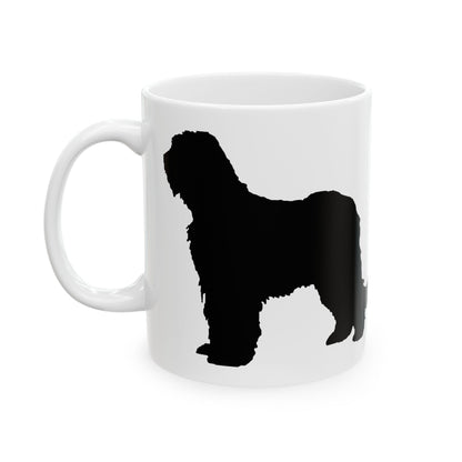 Black Dog Silhouette Ceramic Mug – Minimalist Pet Lover Coffee Cup 11oz   Item #527355