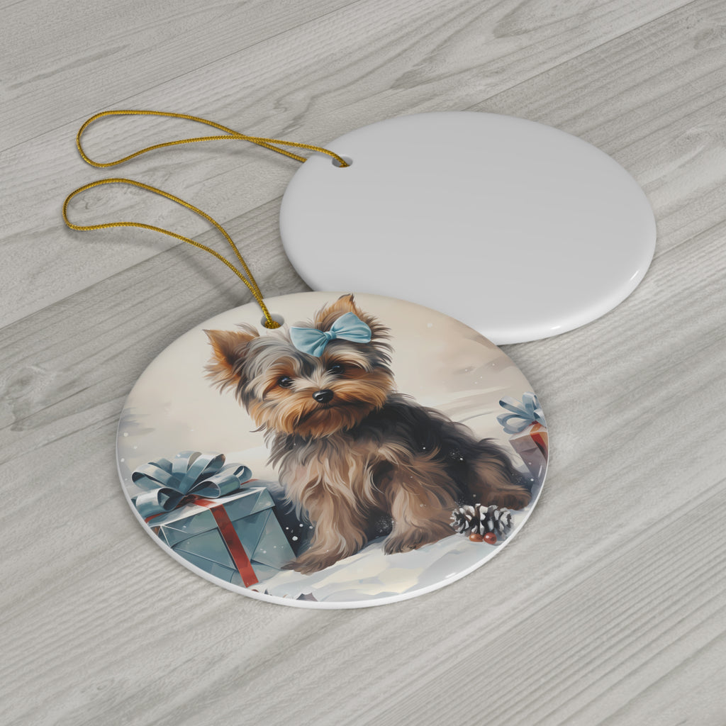 Dog Ceramic Disc Ornament           Item #280694