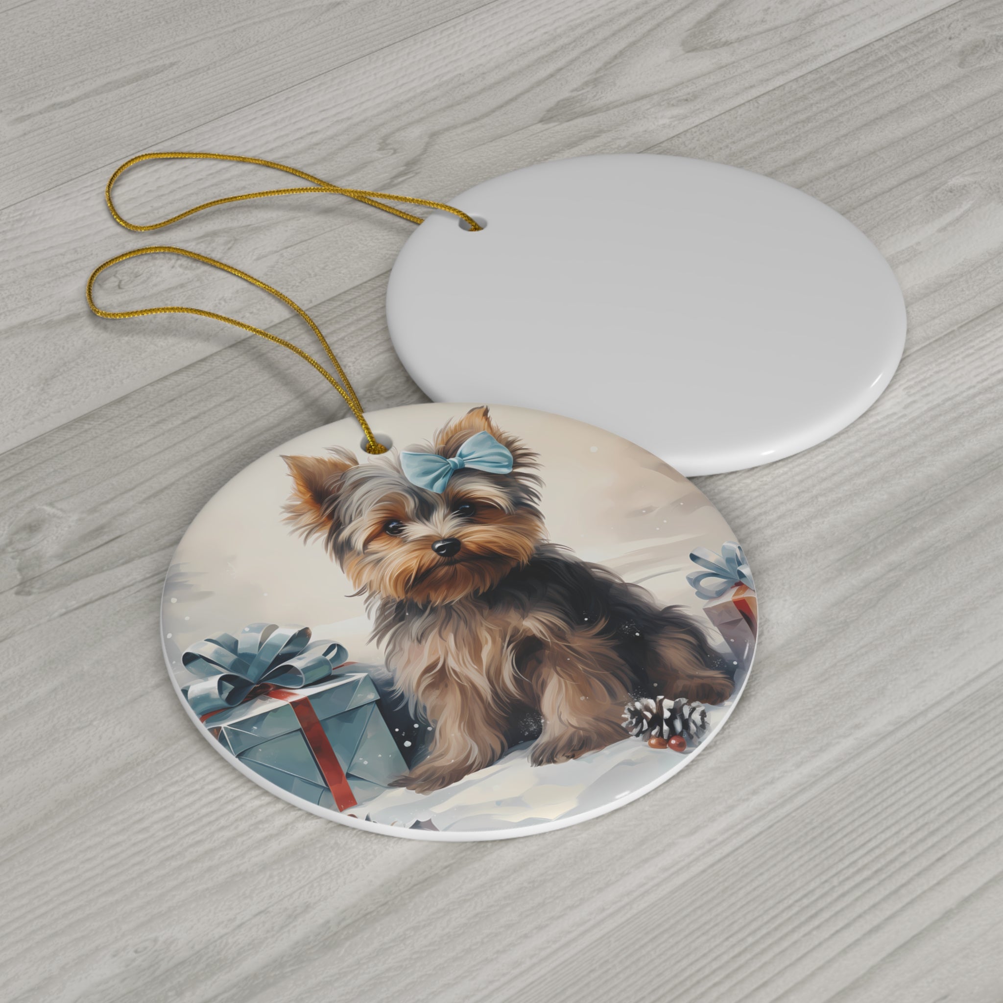 Dog Ceramic Disc Ornament           Item #280694